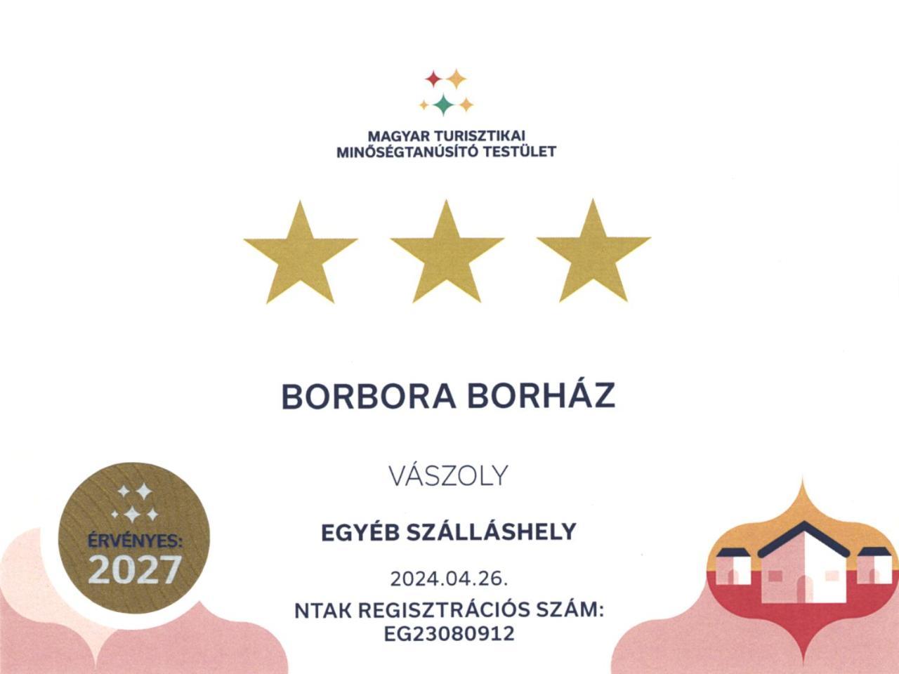 Borbora Borhaz Villa Vászoly Esterno foto